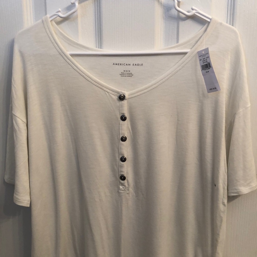 Off white henley tee super soft! Brand new